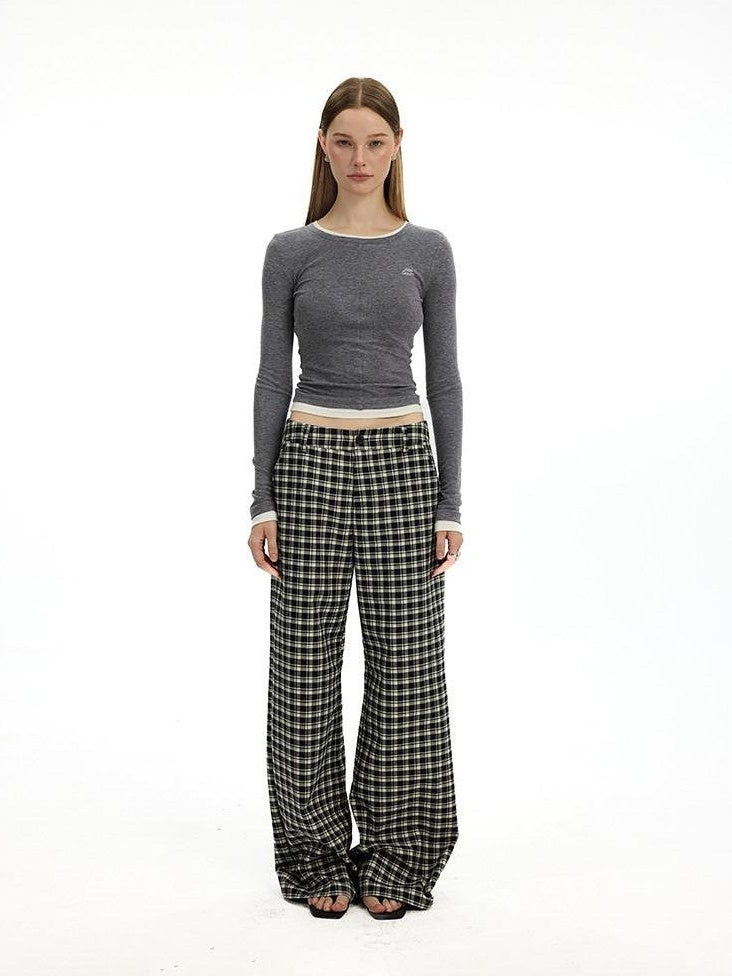 AFTADAWN Colorblock Faux Two Piece Women&