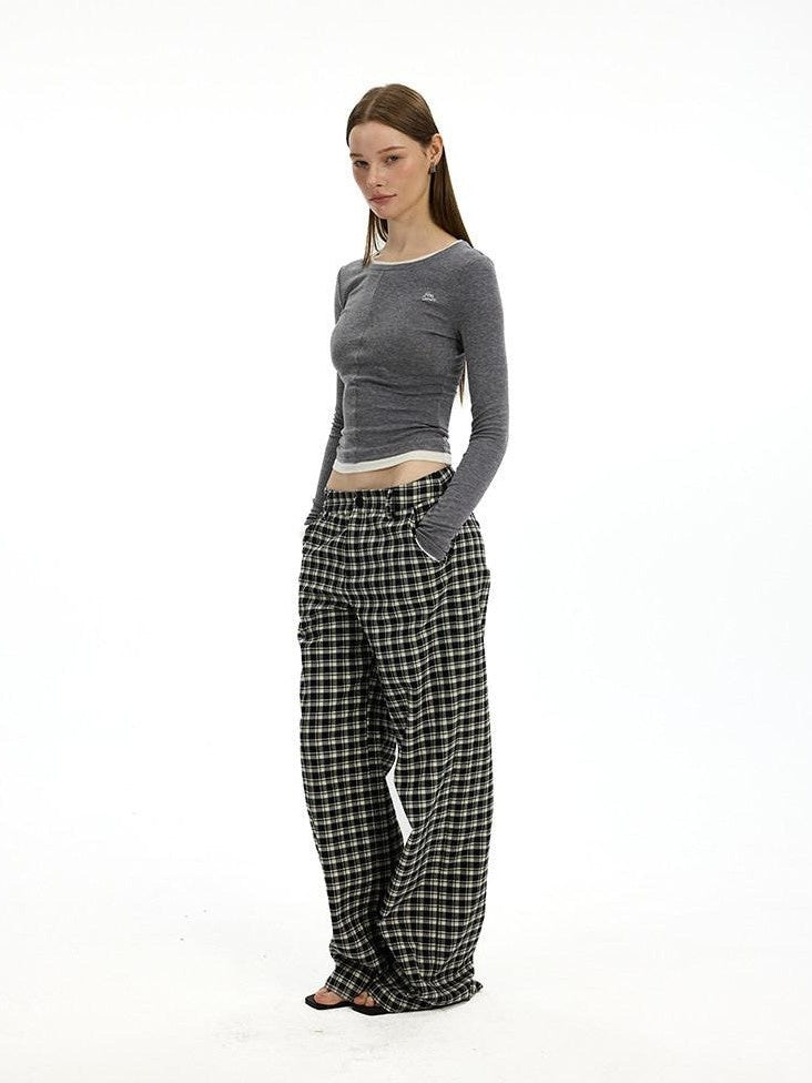 AFTADAWN Colorblock Faux Two Piece Women&