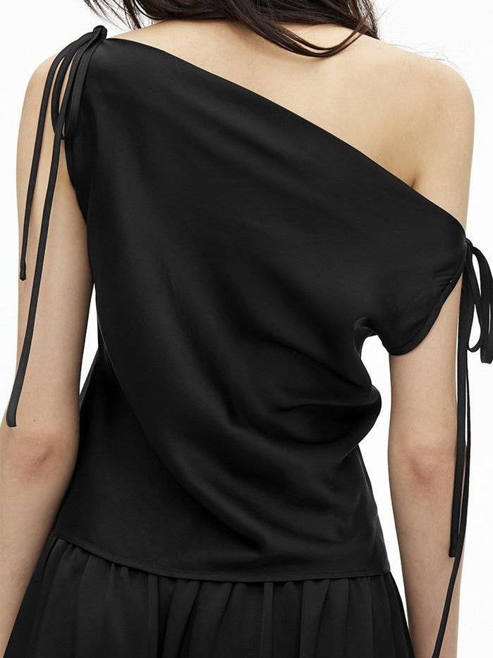 AFTADAWN Multiway One Shoulder Sleeveless Women&
