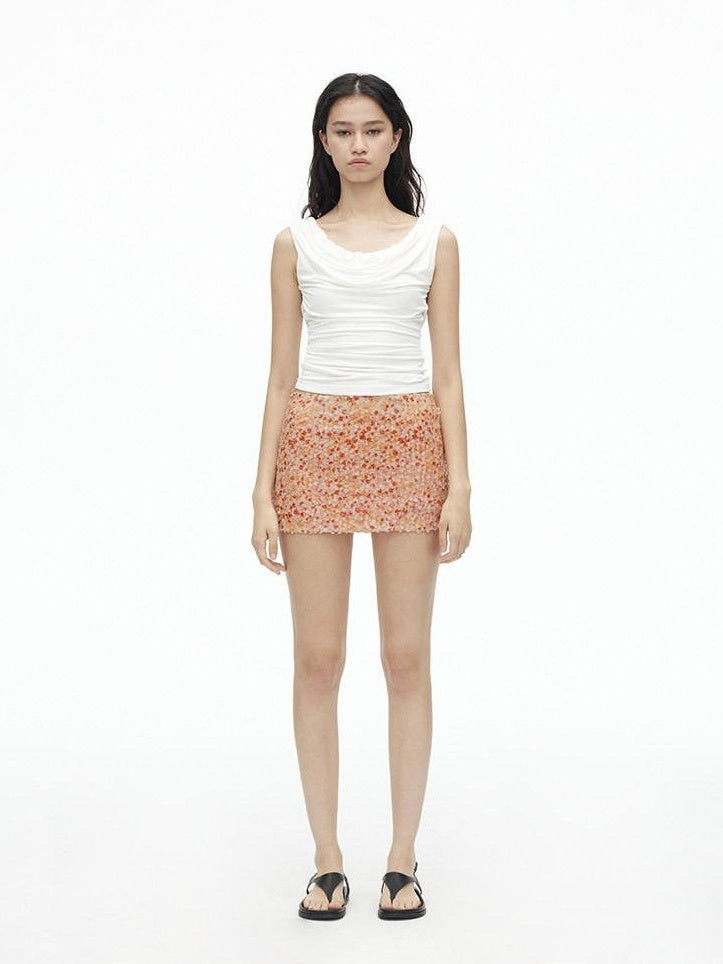 AFTADAWN Multicolor Sequined Mesh Low Rise Lined Women&