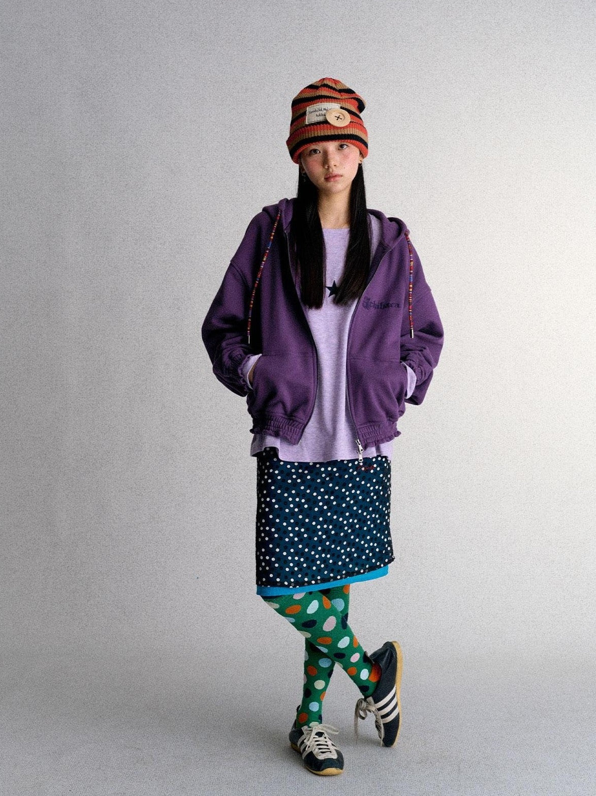 Achihara Print Straight Fit Fleece Lined Women&
