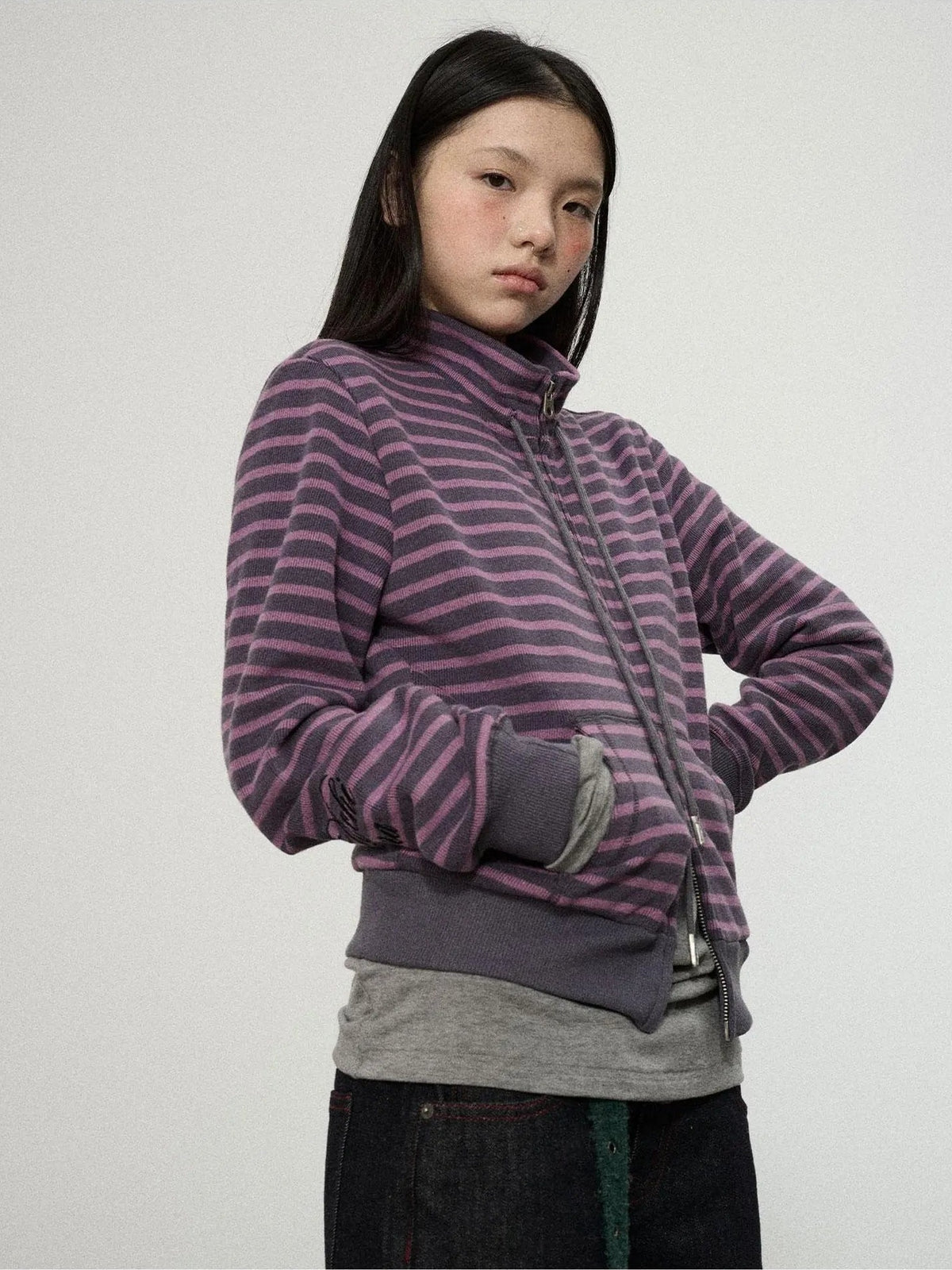 Achihara Striped Mushroom Sweatshirt