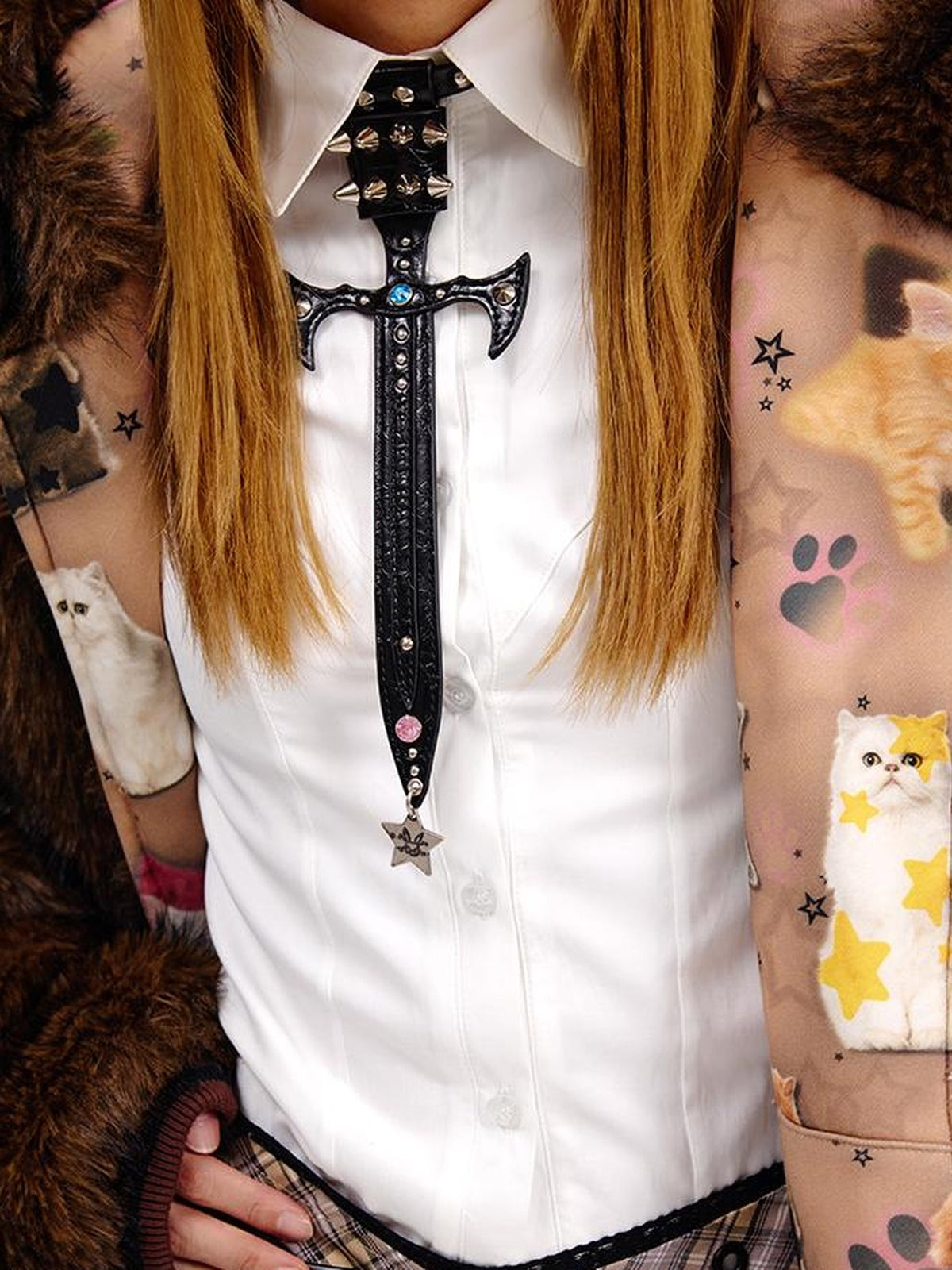 CFIERCE Sword Collar Tie Neckpiece