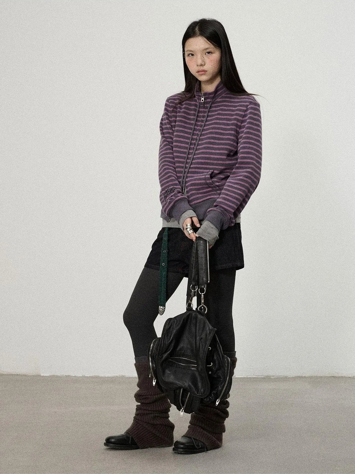 Achihara Striped Mushroom Sweatshirt