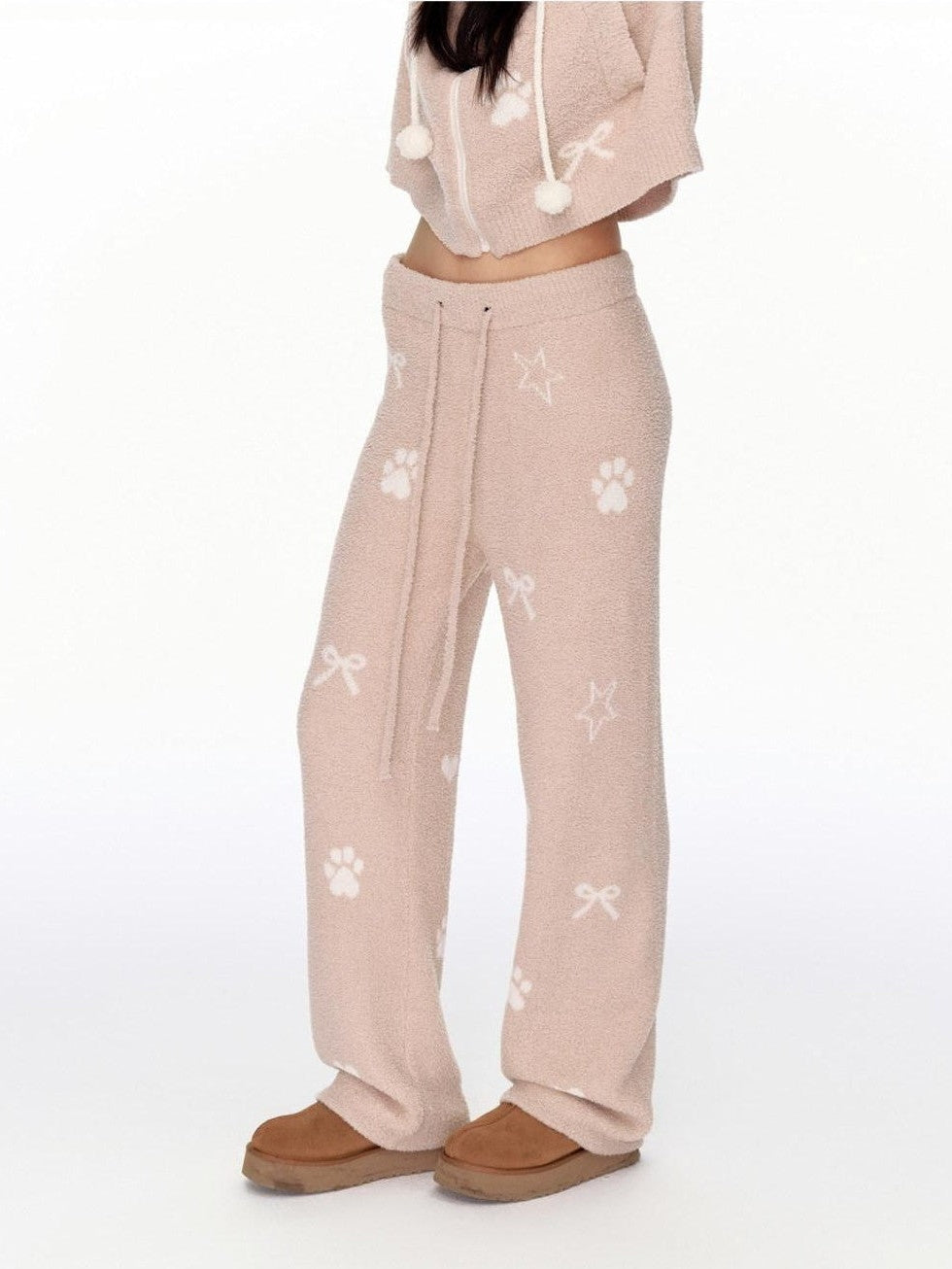 BETWEENAND Puppy Paw Hooded Warm Soft Women&