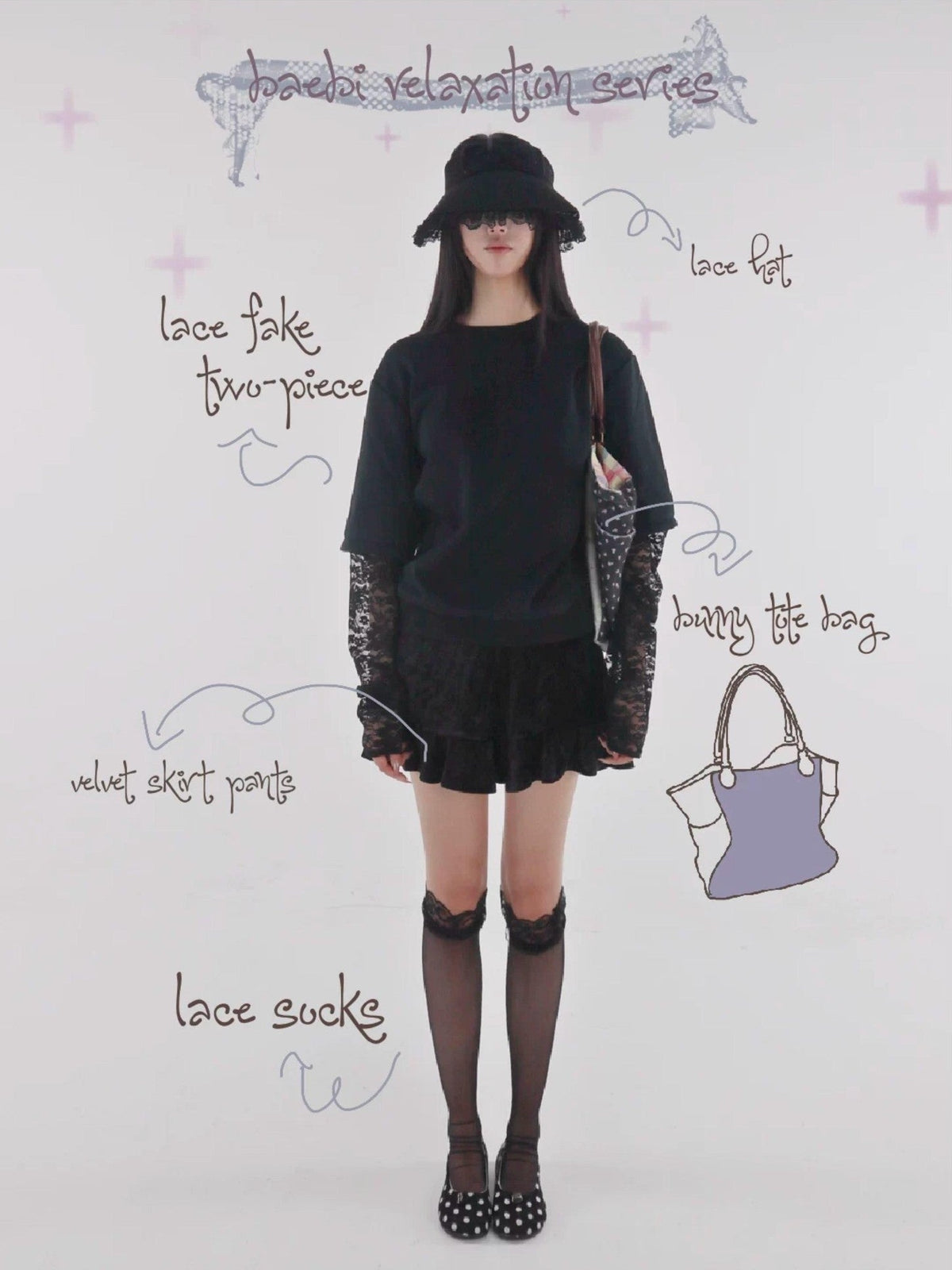 bae bi Animal Print Lace Patchwork Tie Waist Faux Layered Women&
