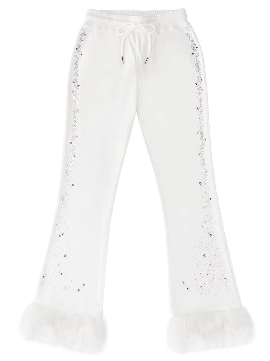 CFIERCE Asymmetric Slim High Waist Straight Leg Original Women Polyester Spandex Pants