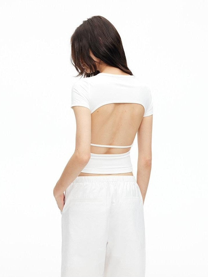AFTADAWN Solid Breathable Quick Dry U Neck Women&