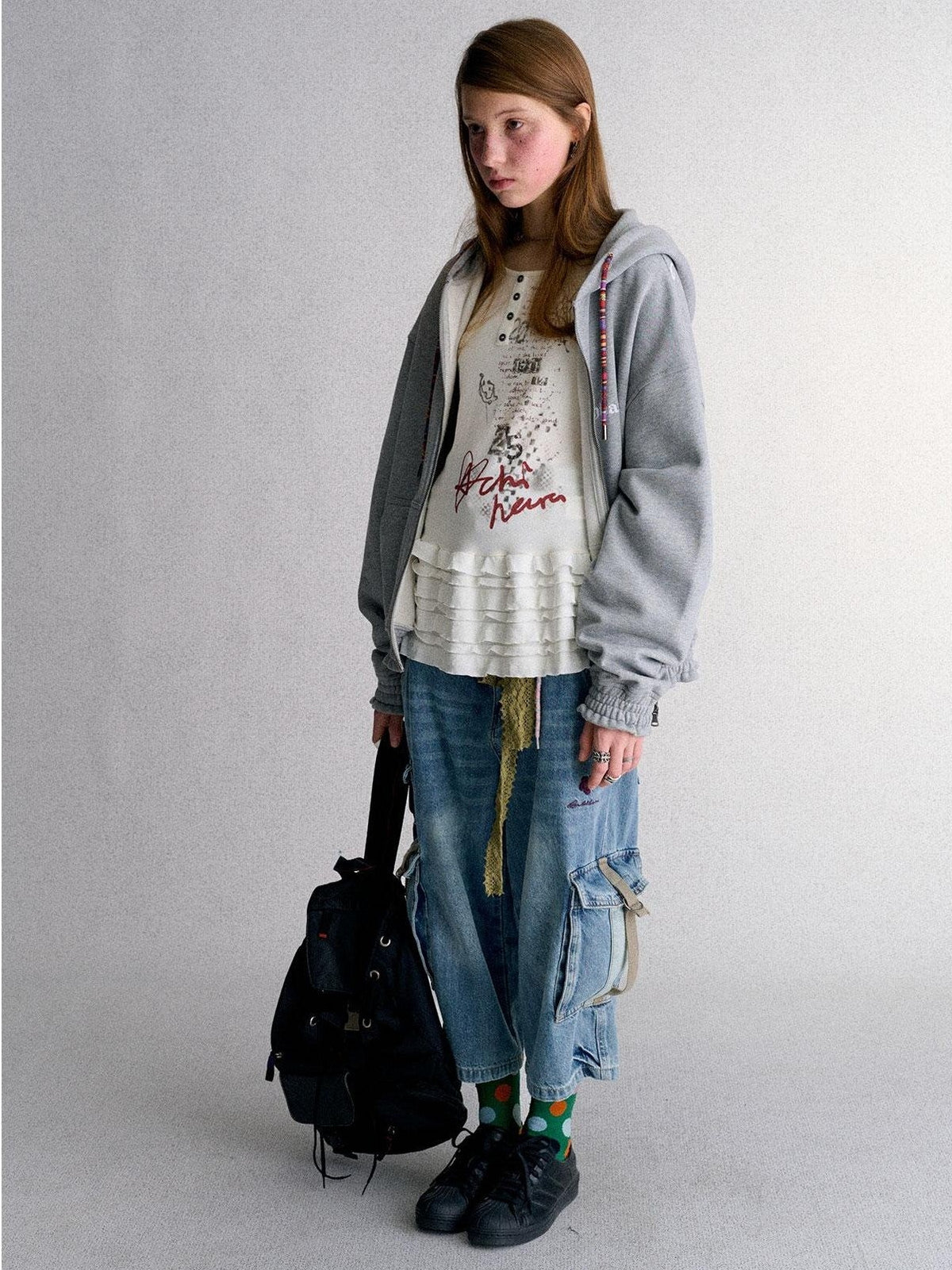 Achihara Print Round Neck Straight Fit Women&