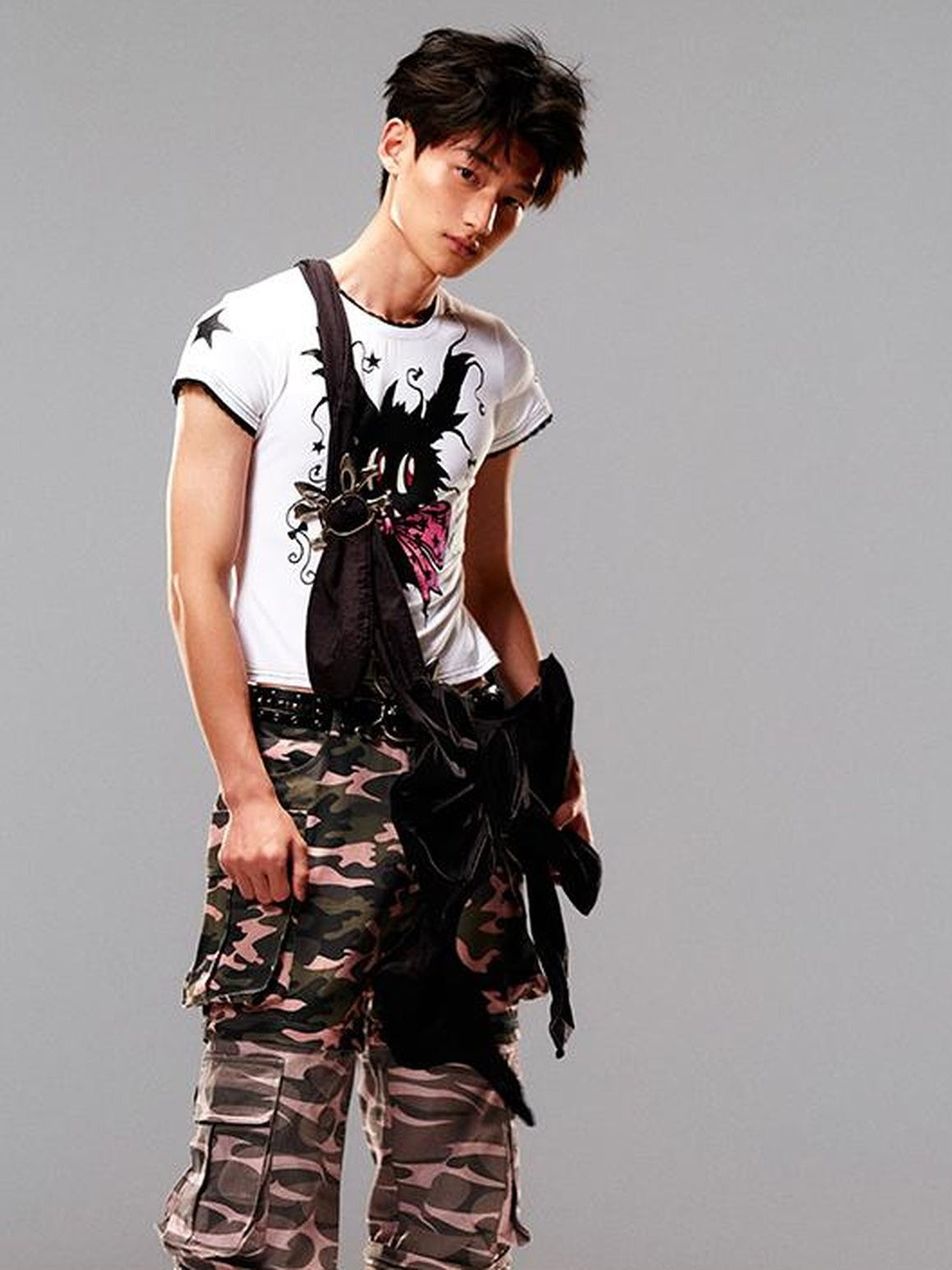 CFIERCE Magic Rabbit Glitter Print T-Shirt