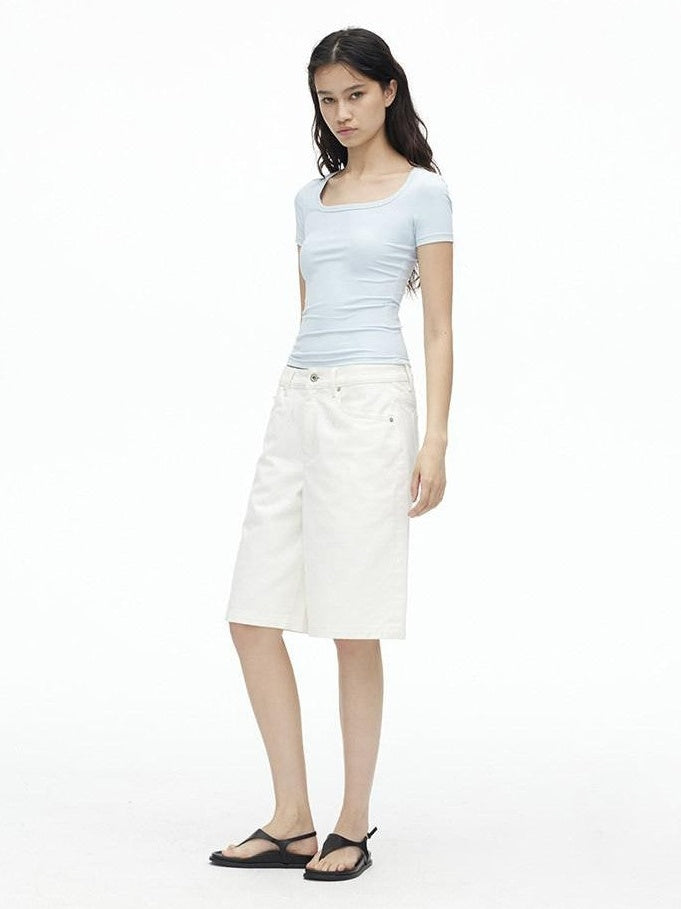 AFTADAWN Airy Quick Dry U Neck Slim Fit Sport Women&