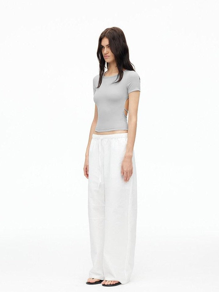 AFTADAWN Solid Breathable Quick Dry U Neck Women&
