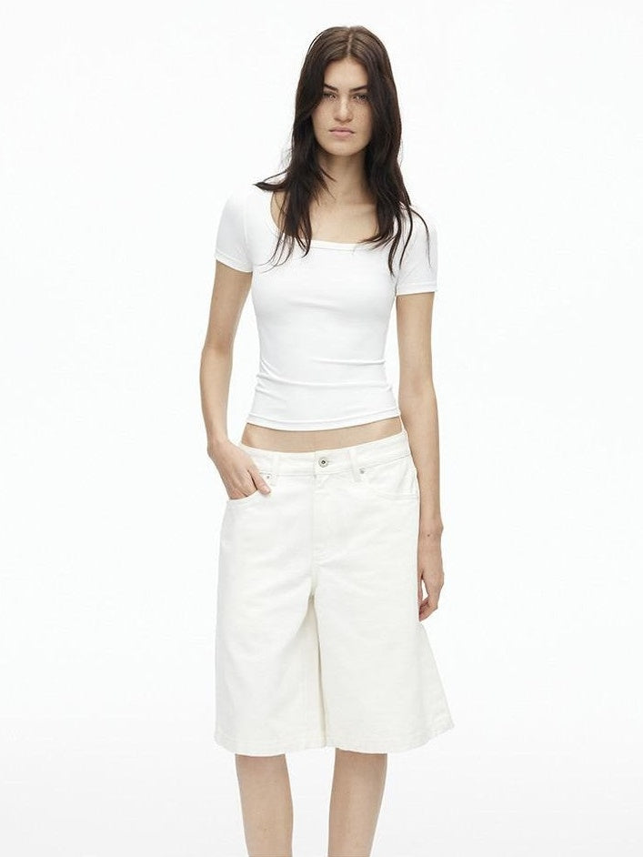 AFTADAWN Airy Quick Dry U Neck Slim Fit Sport Women&