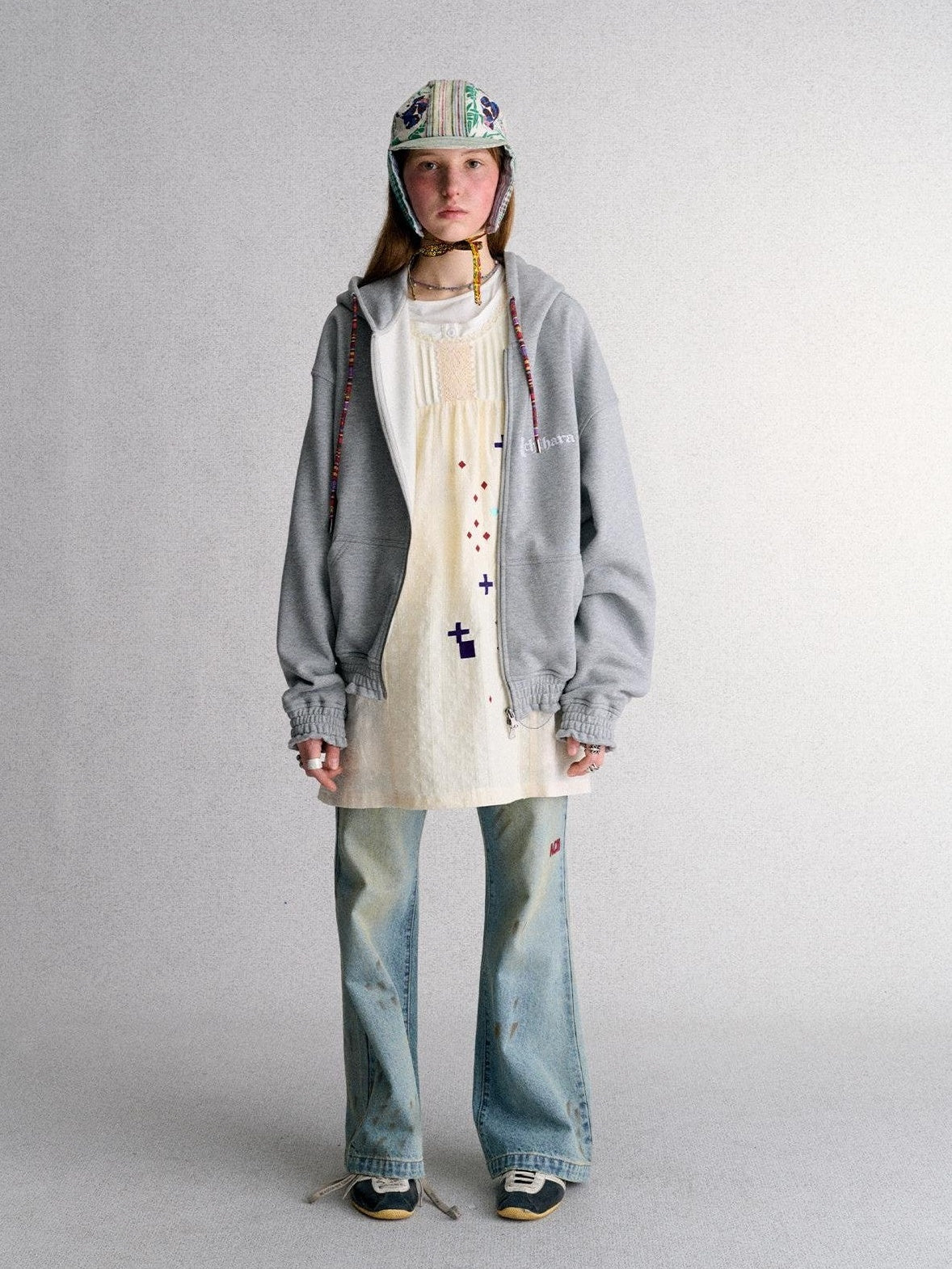 Achihara Print Straight Fit Fleece Lined Women&