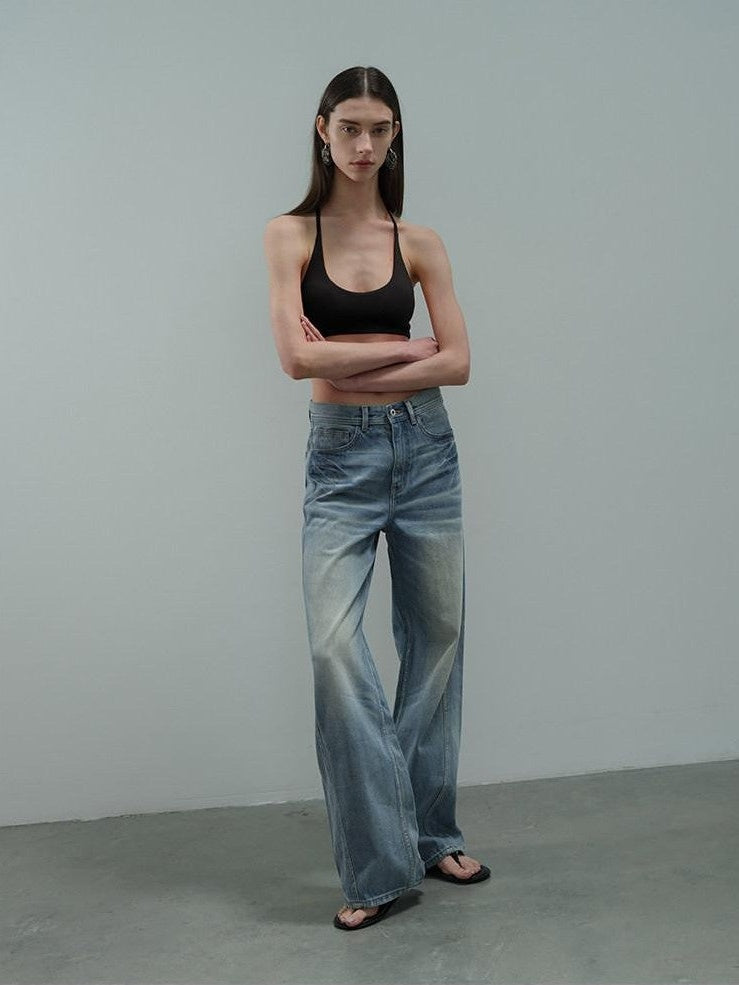 AFTADAWN Cropped U Neck Halter Tie Padded Modal Yoga Women&