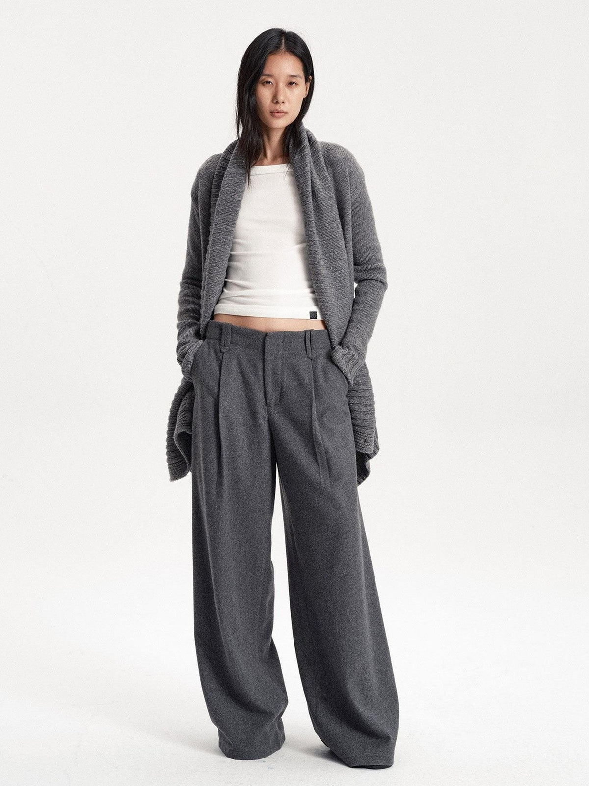 LYUOCHENG Asymmetric Irregular British Vintage Reversible Women&