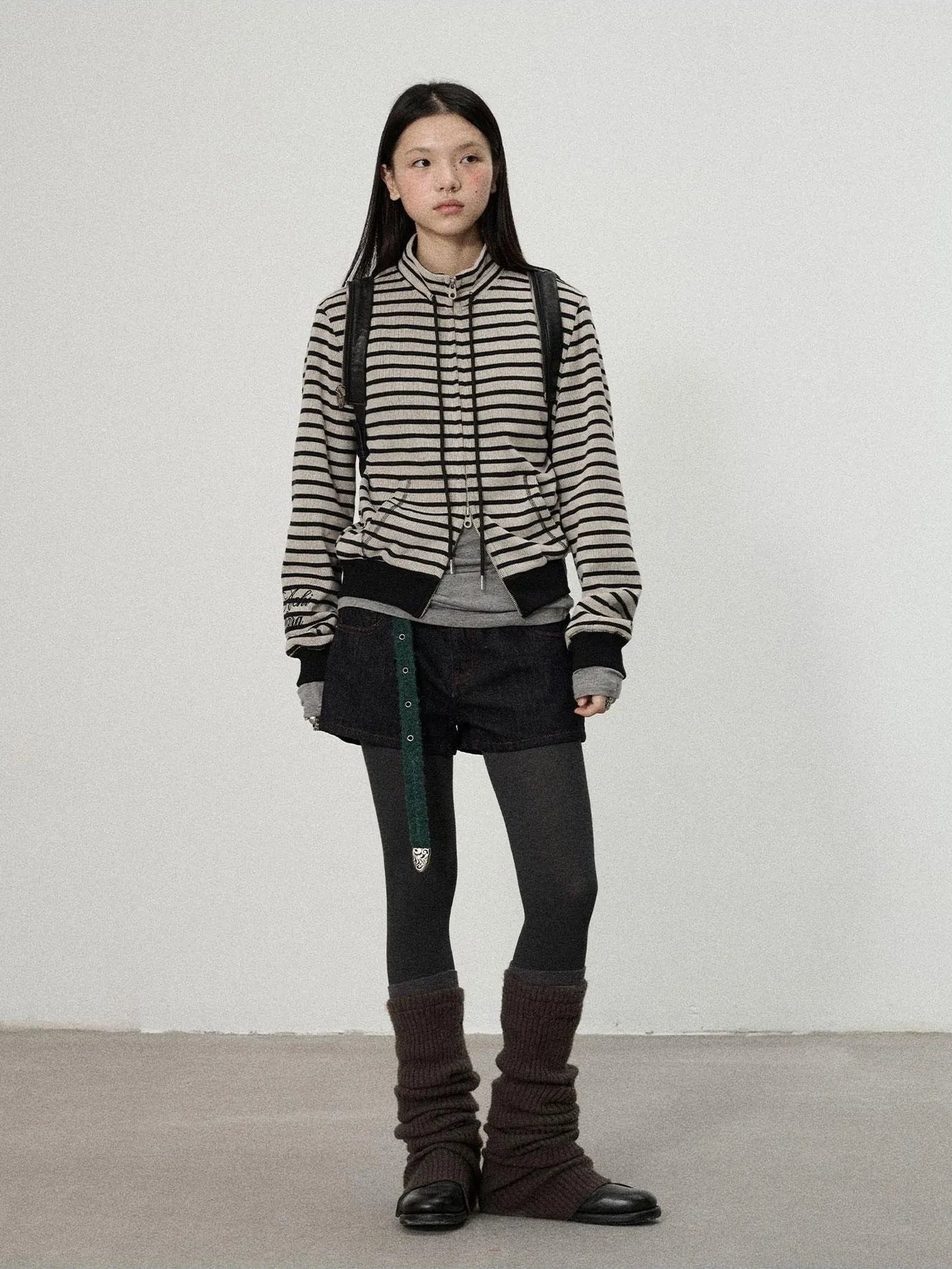 Achihara Striped Mushroom Sweatshirt