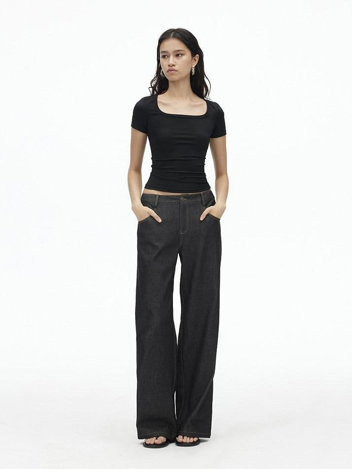 AFTADAWN Airy Quick Dry U Neck Slim Fit Sport Women&
