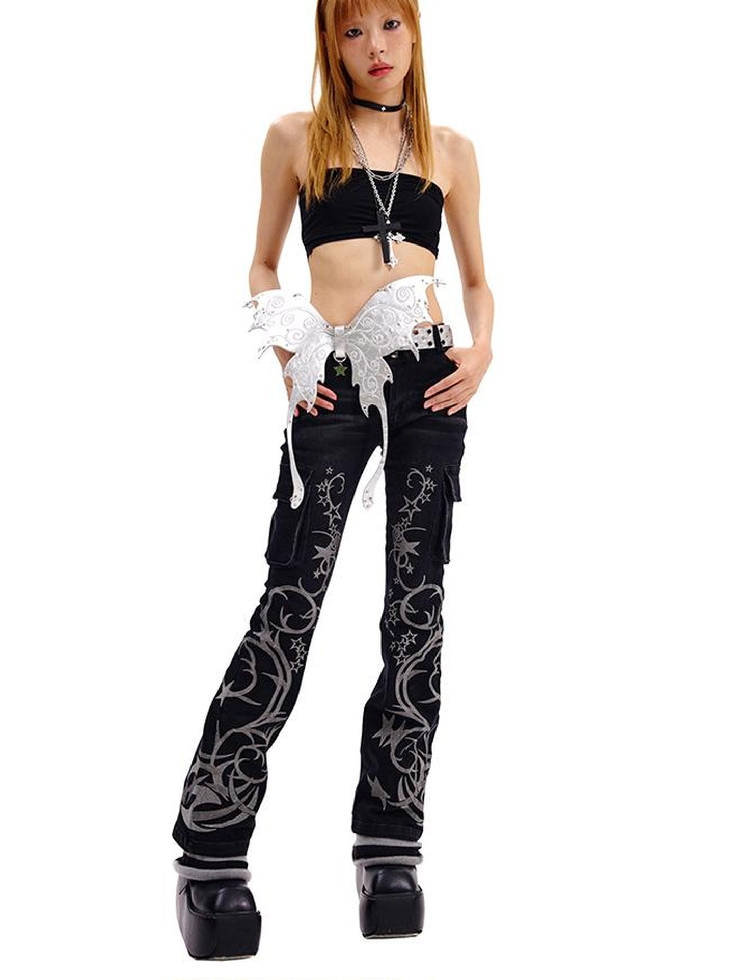 CFIERCE Butterfly Leather Belt