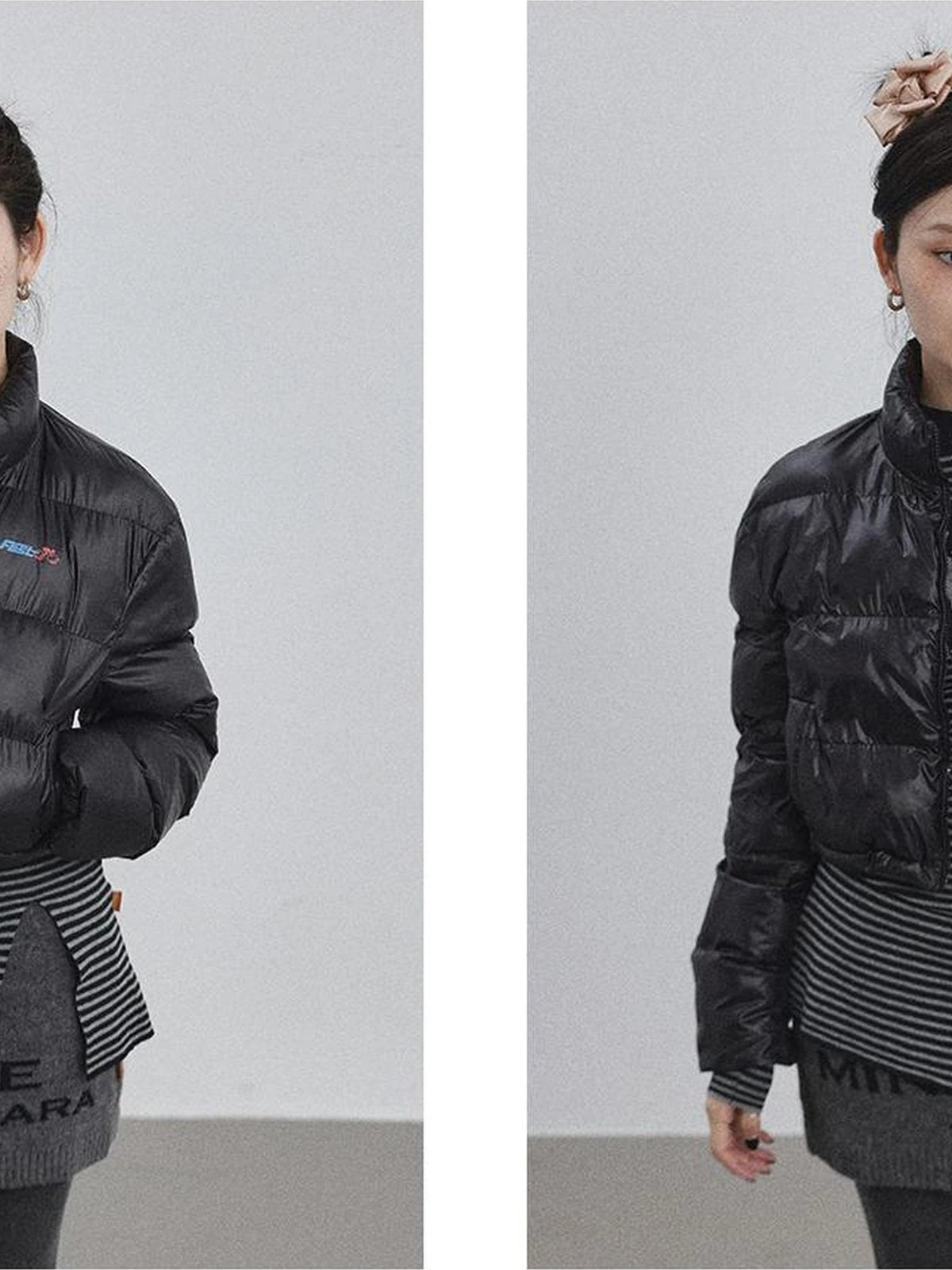 Achihara Winter Pixel Glow Short Padded Jacket