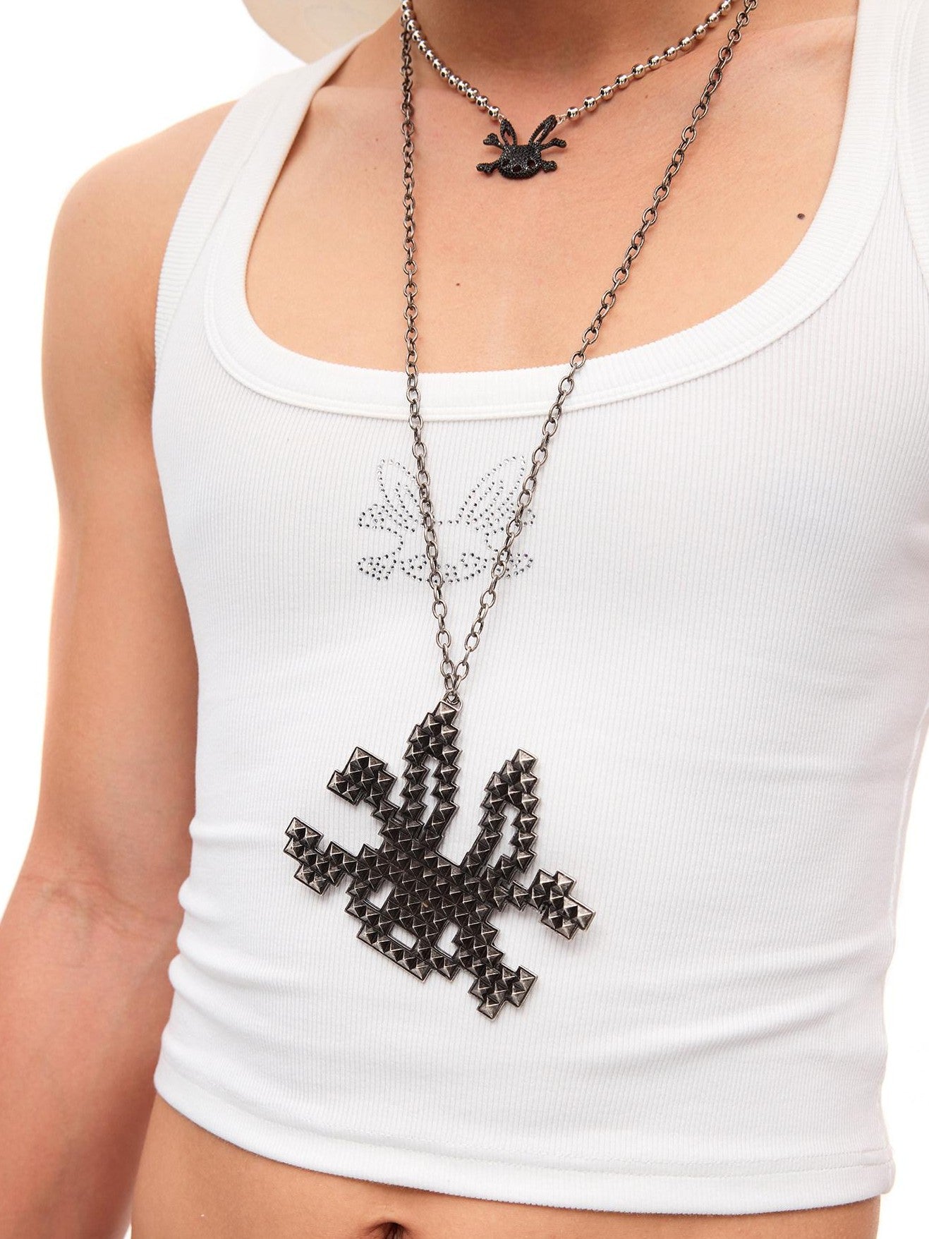 CFIERCE Studded Rabbit Skull Pendant Women&