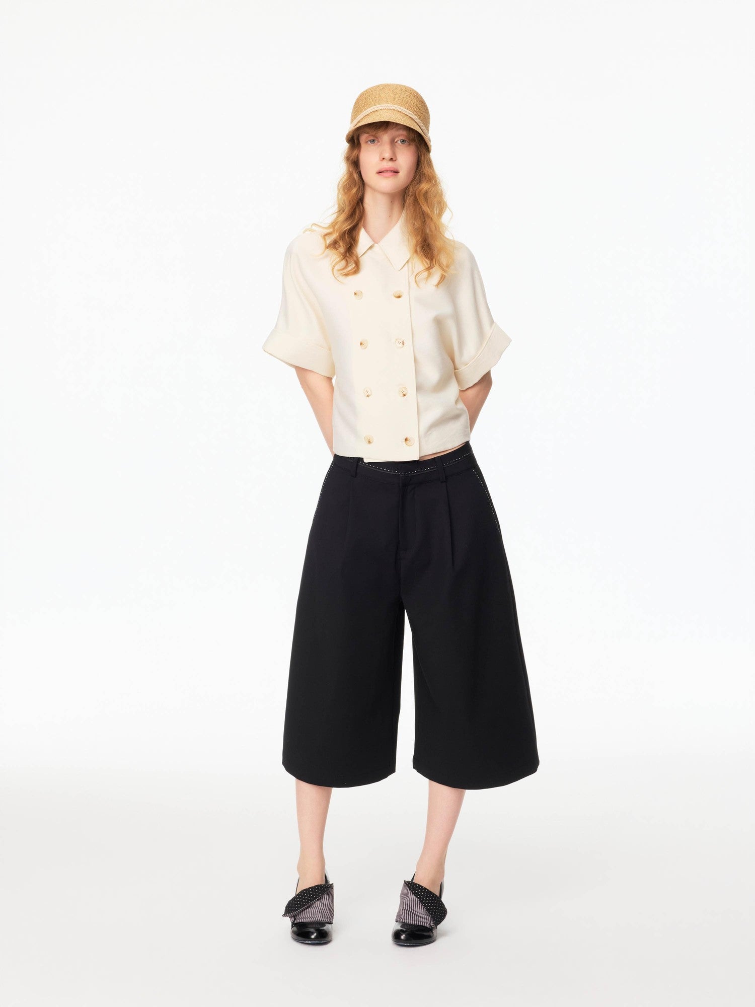 Northbutsouth Pearl Trim Pocket Straight Leg Relaxed Women&