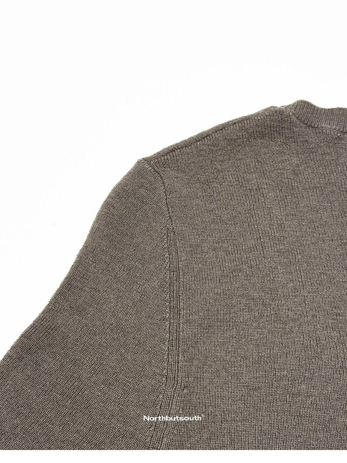 Northbutsouth Four Color U Neck Slim Fit Lightweight Long Sleeve Women&