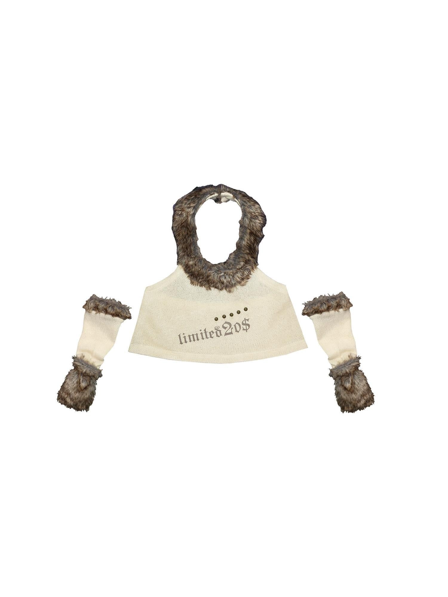nit alcove Original Halter Neck Cropped Cotton Unisex Khaki Numeric Print Tank Tops