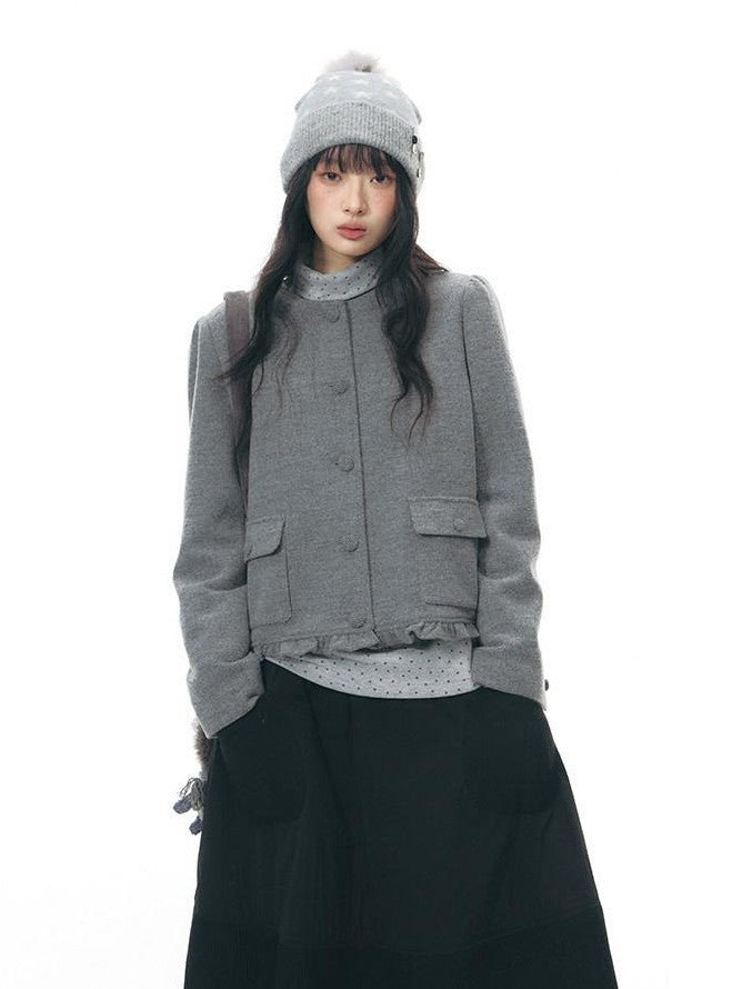 NAPSNAPS Star Print Brushed Fleece High Neck Women&