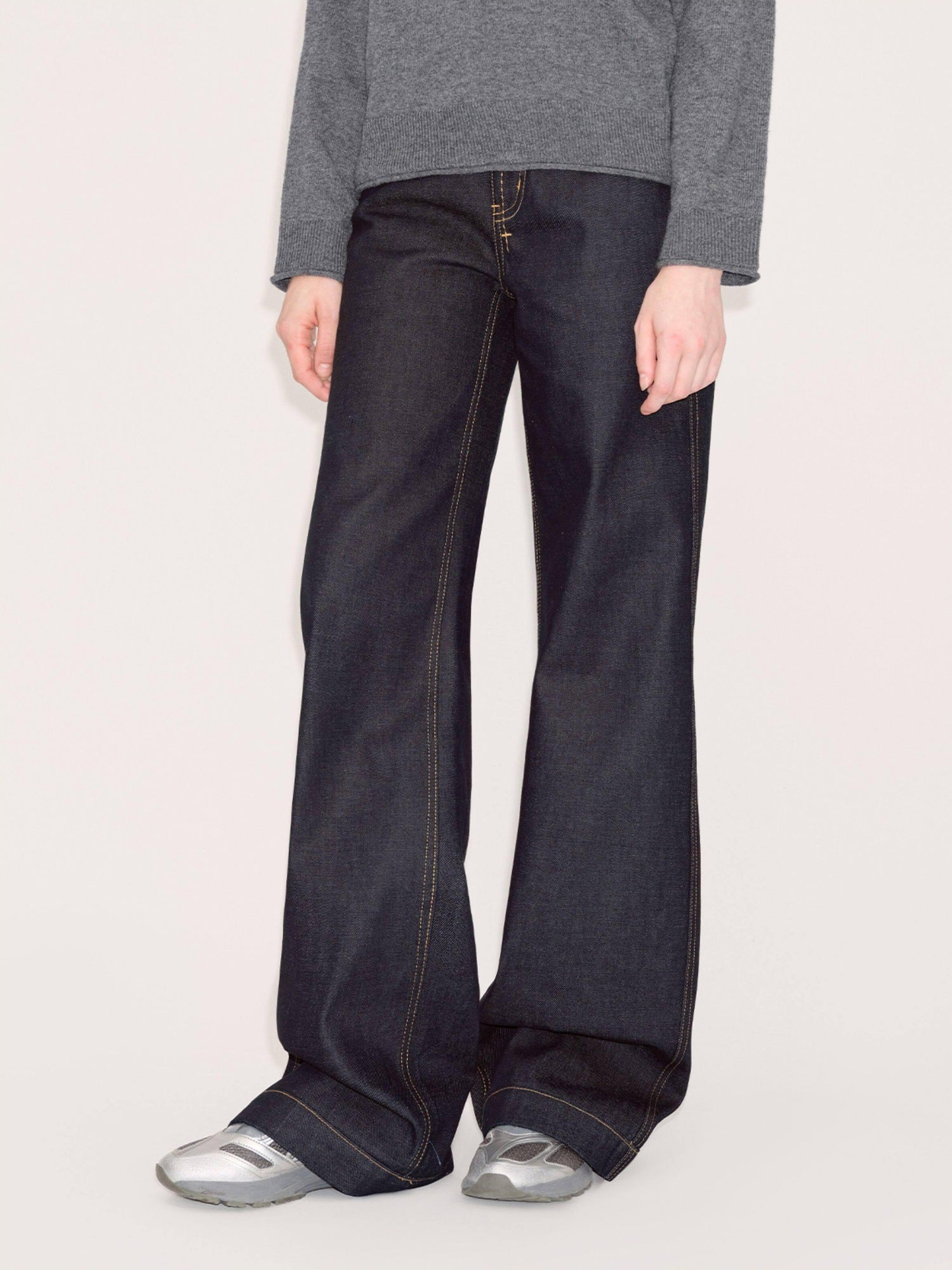 RUN TO THE FUTURE Vintage Low Waist Raw Denim No Stretch Zip Fly Women Straight Jeans
