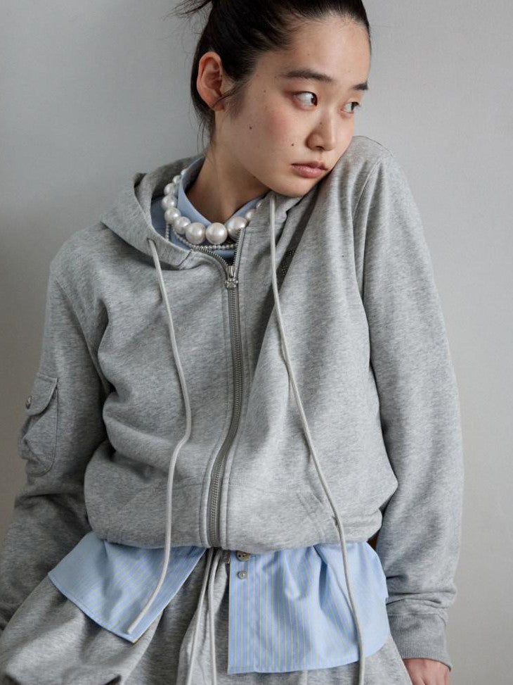 1JINN STUDIO 3d Pleated Hooded Women&