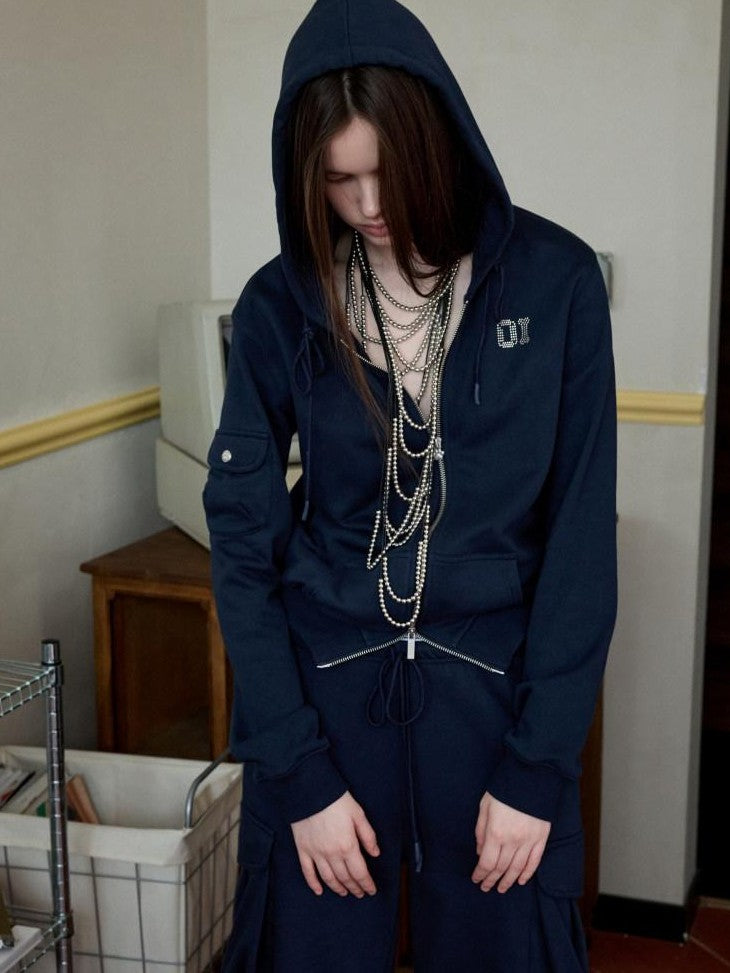 1JINN STUDIO 3d Pleated Hooded Women&