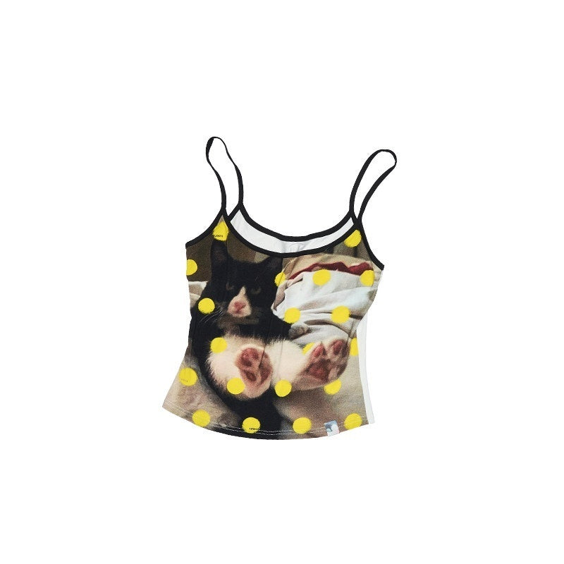 1JINN_STUDIO_Animal_Print_Polka_Dot_Slimming_Sleeveless_Cropped_Women&