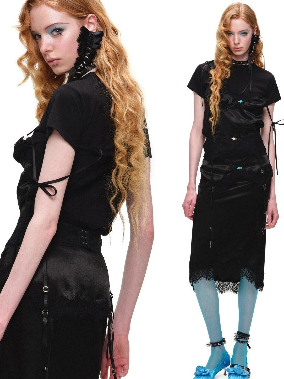 1JINN STUDIO Asymmetrical Faux Layer Adjustable Strap Women&
