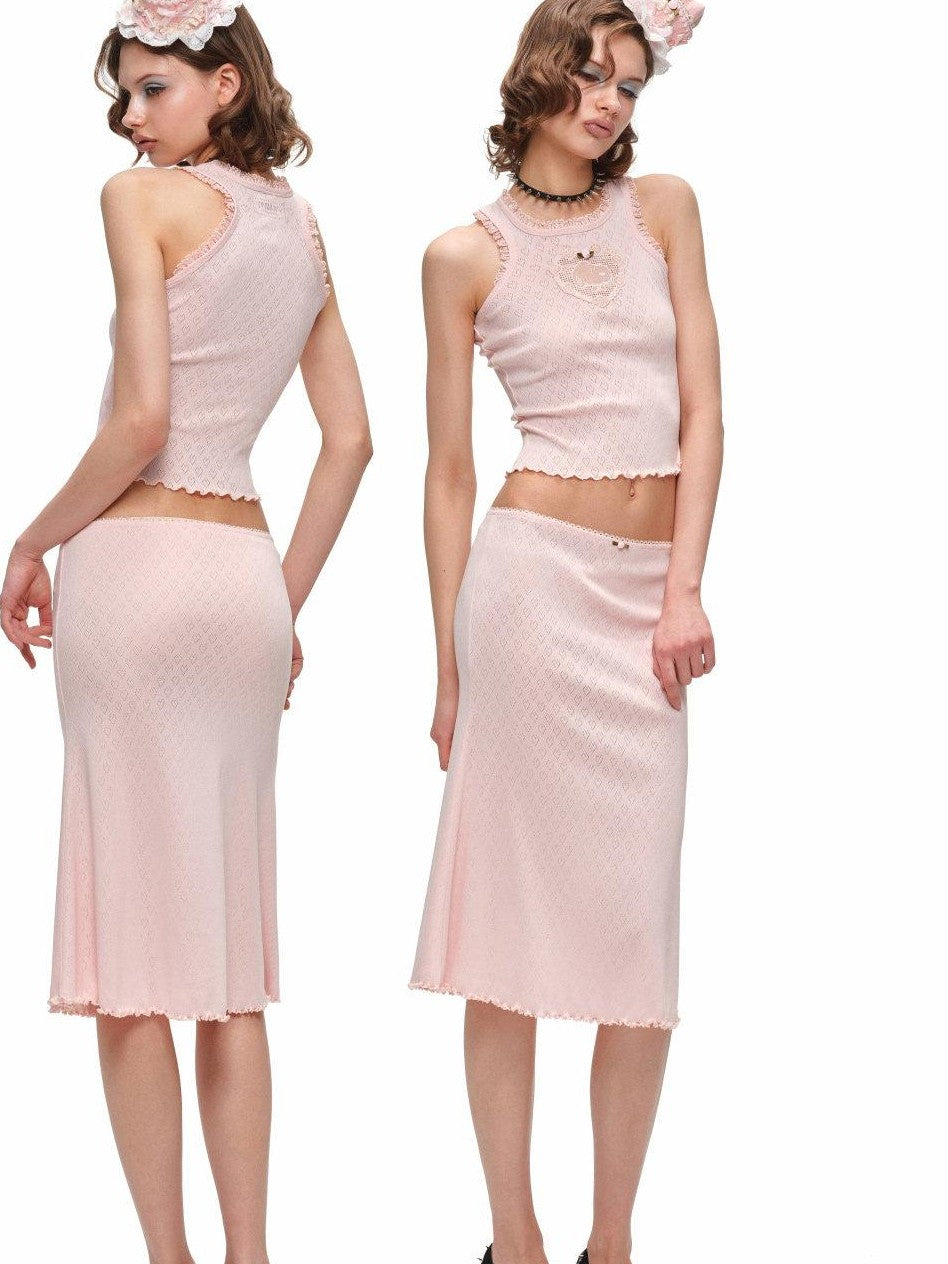 1JINN STUDIO Cartoon Jacquard Knit Vest Women&