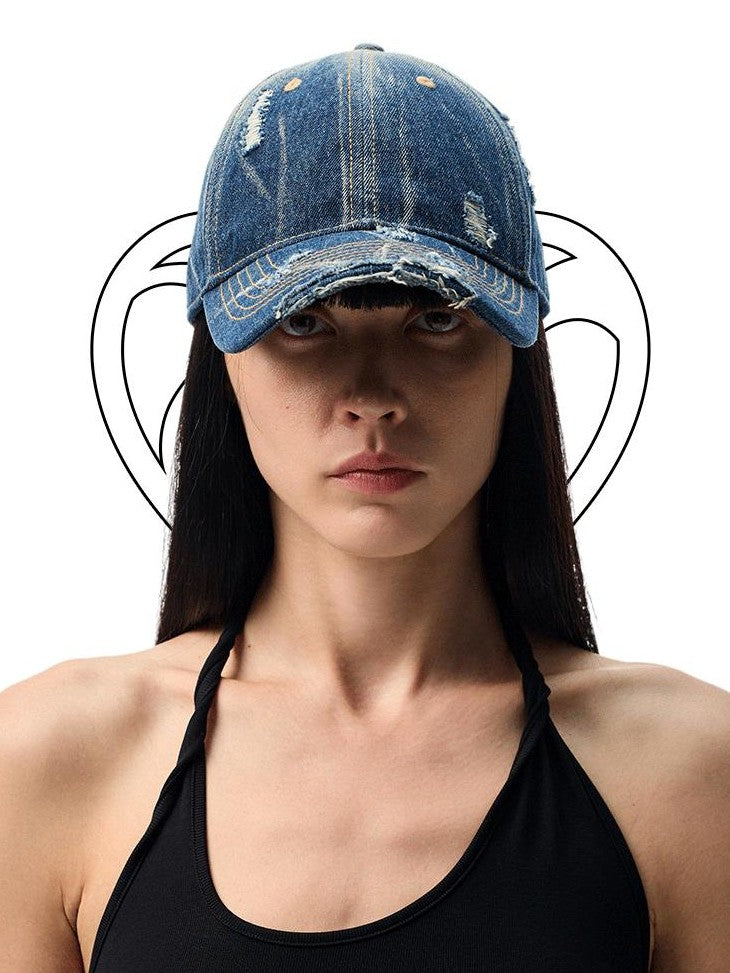 1JINN STUDIO Classic Washed Distressed Ripped Women&
