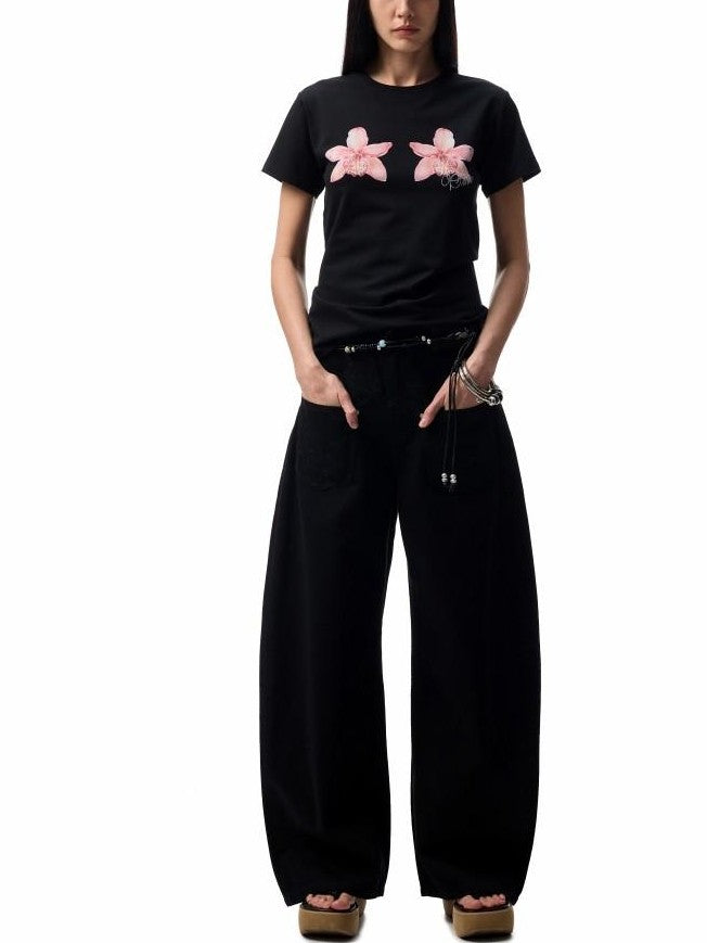 1JINN STUDIO Distressed Wash Low Rise Women&