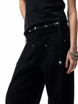 1JINN STUDIO Distressed Wash Low Rise Women&