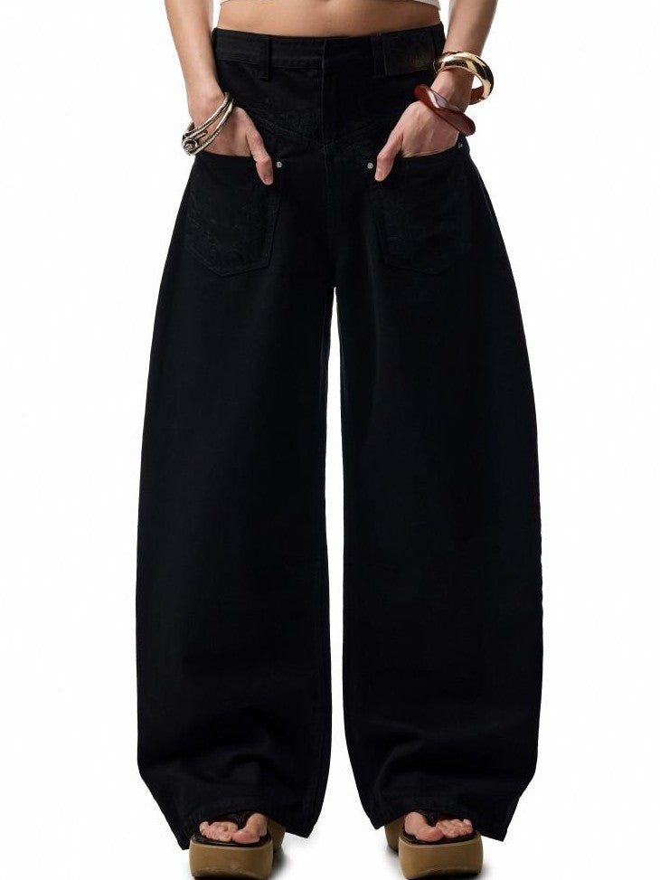 1JINN STUDIO Distressed Wash Low Rise Women&