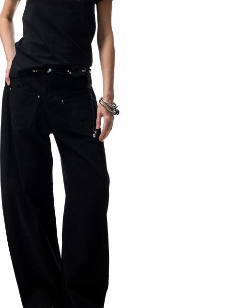 1JINN STUDIO Distressed Wash Low Rise Women&