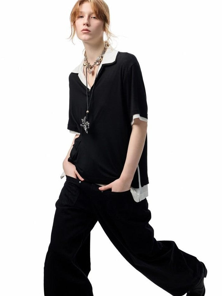 1JINN STUDIO Distressed Wash Low Rise Women&