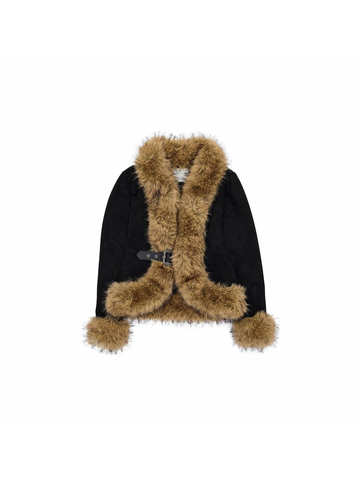 1JINN STUDIO Faux Fur Waist Cinched Women&