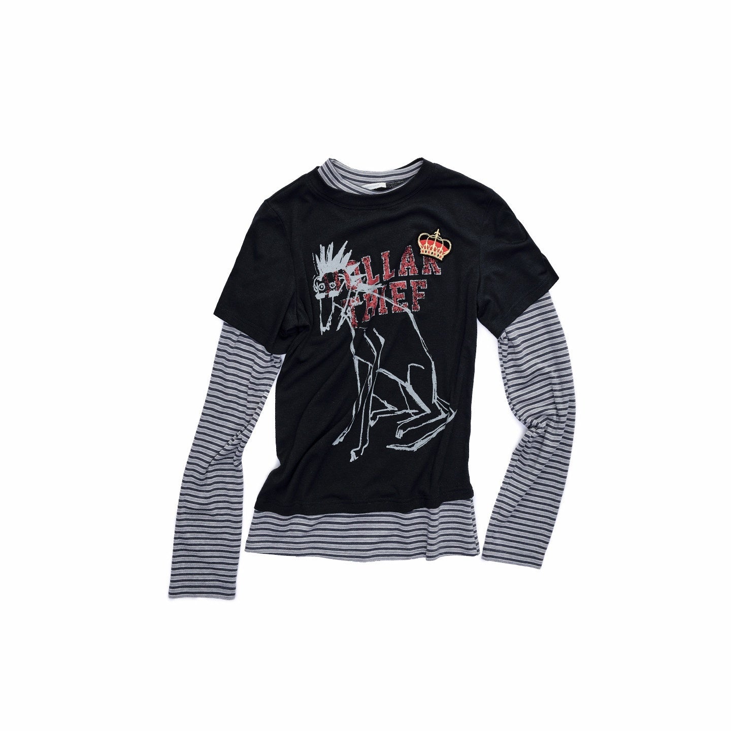 1JINN_STUDIO_Faux_Two_Piece_Dog_Print_Asymmetrical_Colorblock_Women&
