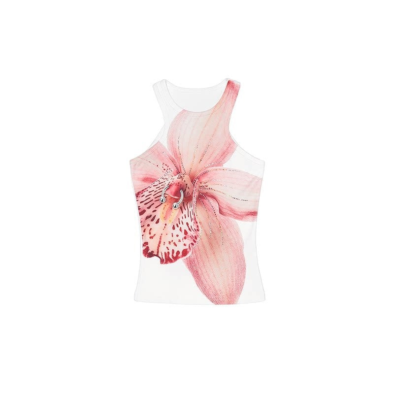 1JINN_STUDIO_Floral_Print_Hotfix_Rhinestone_Racerback_Women&