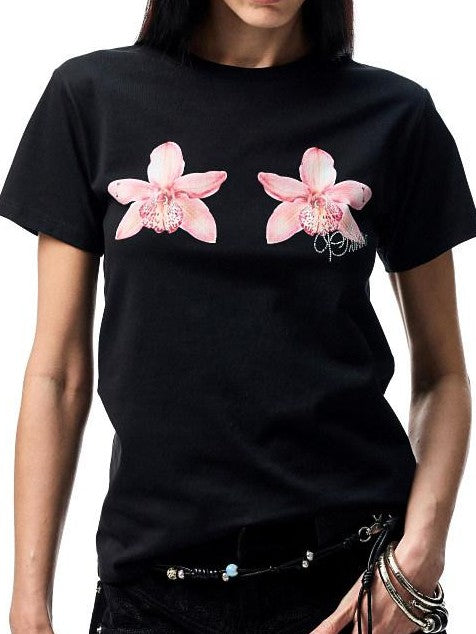 1JINN STUDIO Floral Print Straight Crewneck Women&