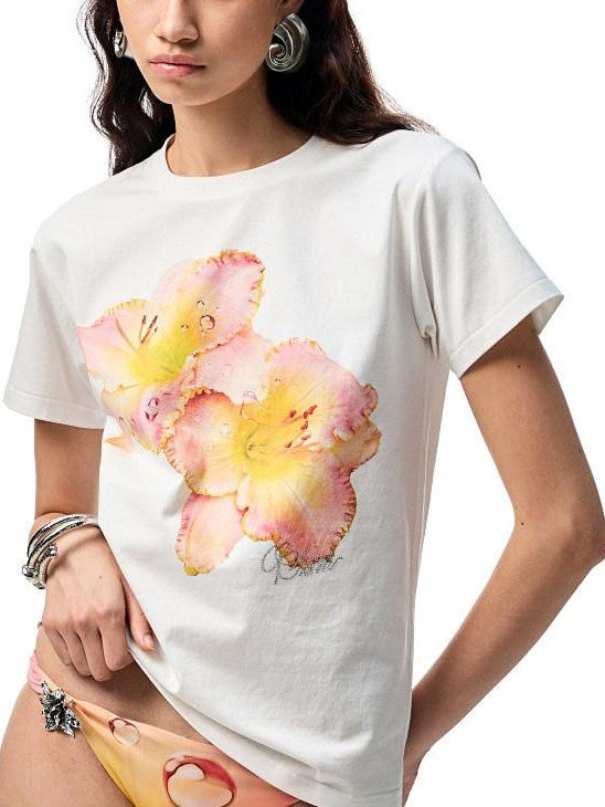 1JINN STUDIO Floral Print Straight Crewneck Women&