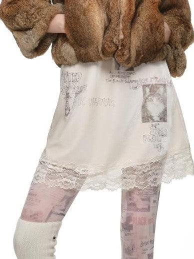 1JINN STUDIO Fluffy Faux Fur Lapel Collar Short Loose Fit Long Sleeve Women&