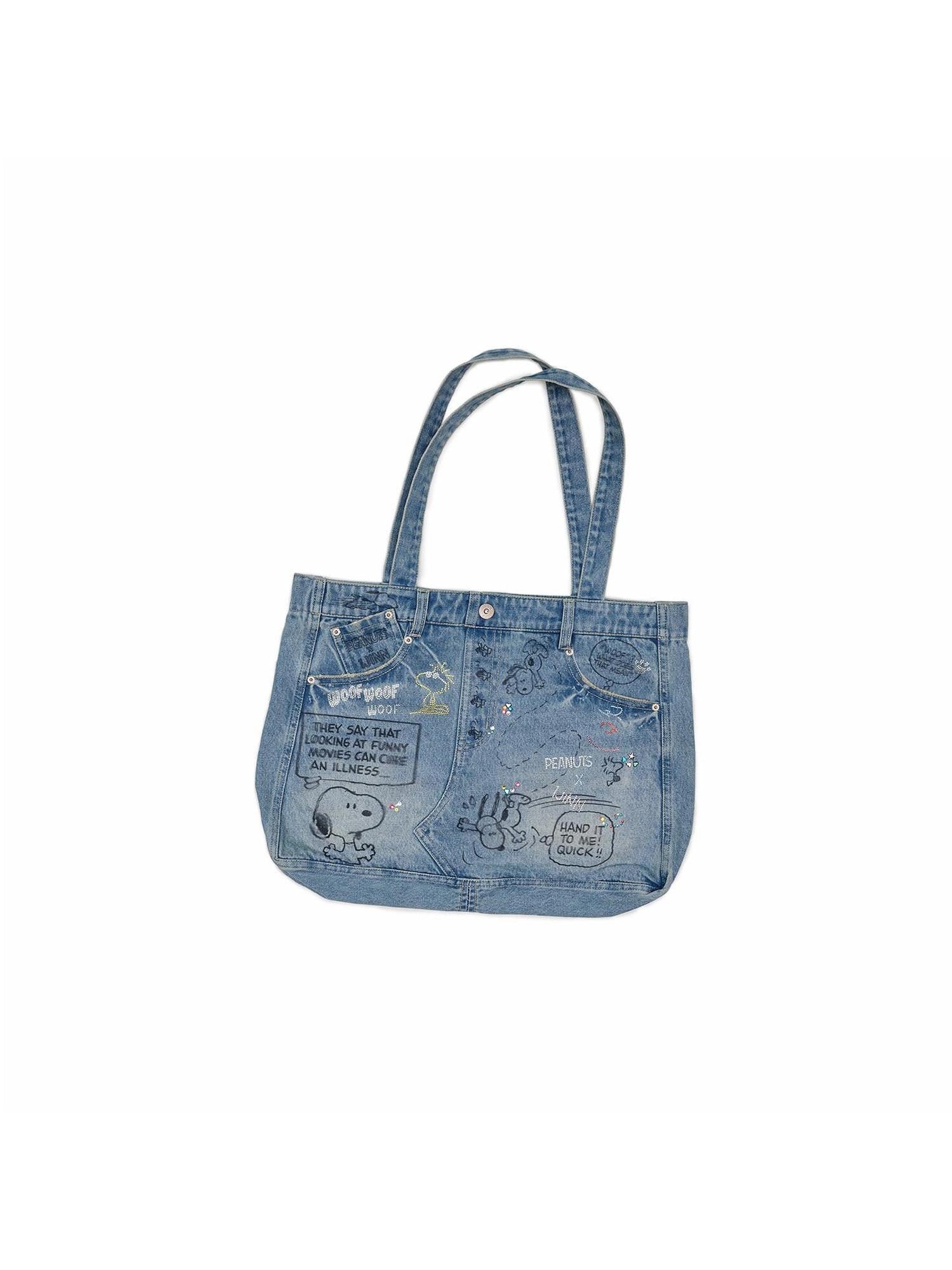1JINN STUDIO Graffiti Print Rhinestone Large Capacity Women&
