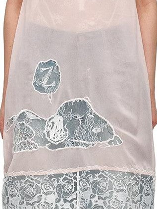 1JINN STUDIO Graffiti Print Rhinestone Women&