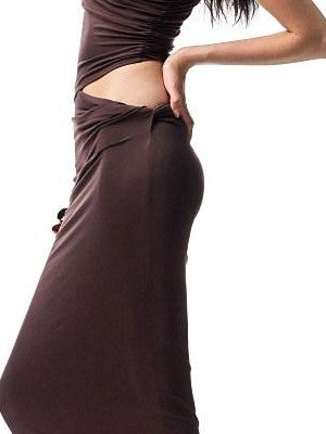 1JINN STUDIO One Shoulder Asymmetric Ruched Multiway Women&